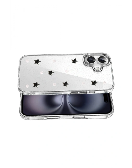 Newface Apple iPhone 16 Plus Fiyonk Desenli Kapak - Desen 7