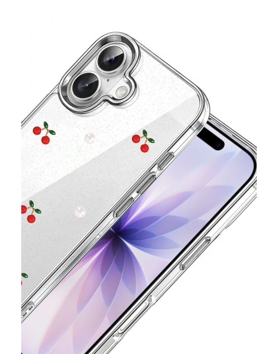 Newface Apple iPhone 16 Plus Fiyonk Desenli Kapak - Desen 9