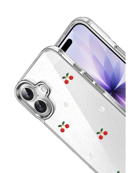 Newface Apple iPhone 16 Plus Fiyonk Desenli Kapak - Desen 9