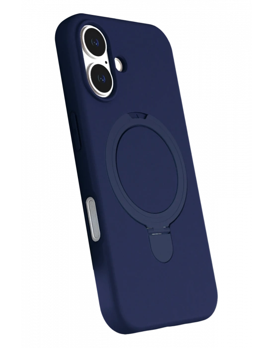 Newface Apple iPhone 16 Plus Regal Magsafe Standlı Kapak - Lacivert