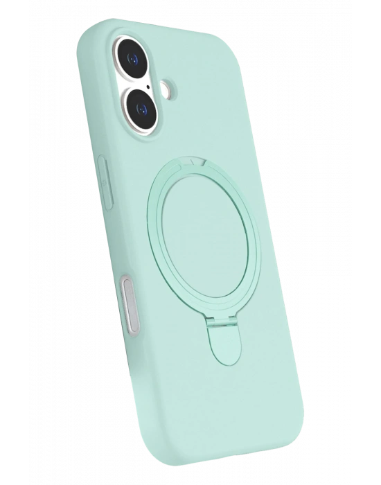 Newface Apple iPhone 16 Plus Regal Magsafe Standlı Kapak - Su Yeşili