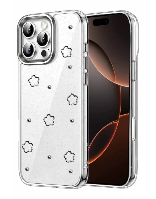 Newface Apple iPhone 16 Pro Fiyonk Desenli Kapak - Desen 2