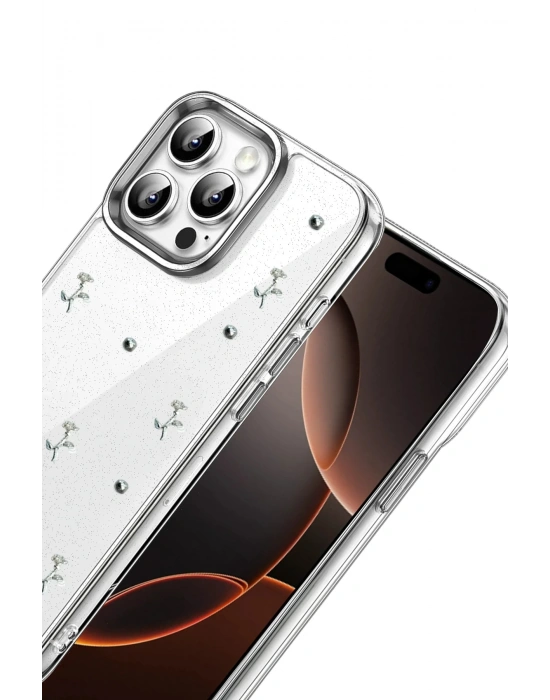 Newface Apple iPhone 16 Pro Fiyonk Desenli Kapak - Desen 4