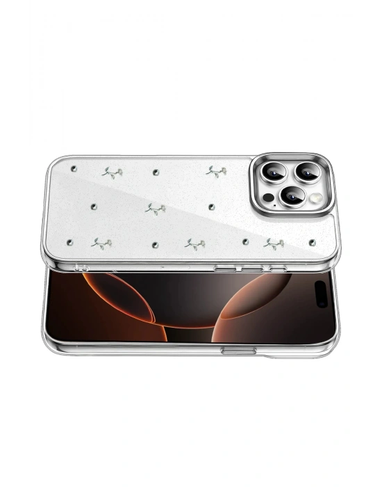 Newface Apple iPhone 16 Pro Fiyonk Desenli Kapak - Desen 4