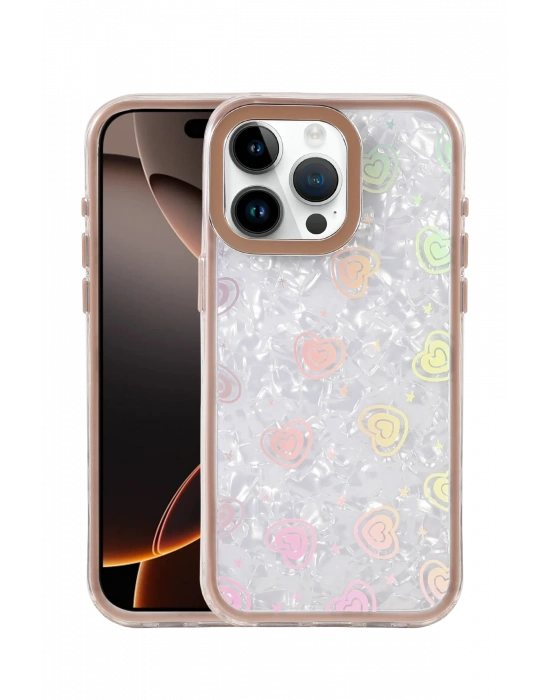 Newface Apple iPhone 16 Pro Lumi Desenli Kapak - Çöl Titanyum