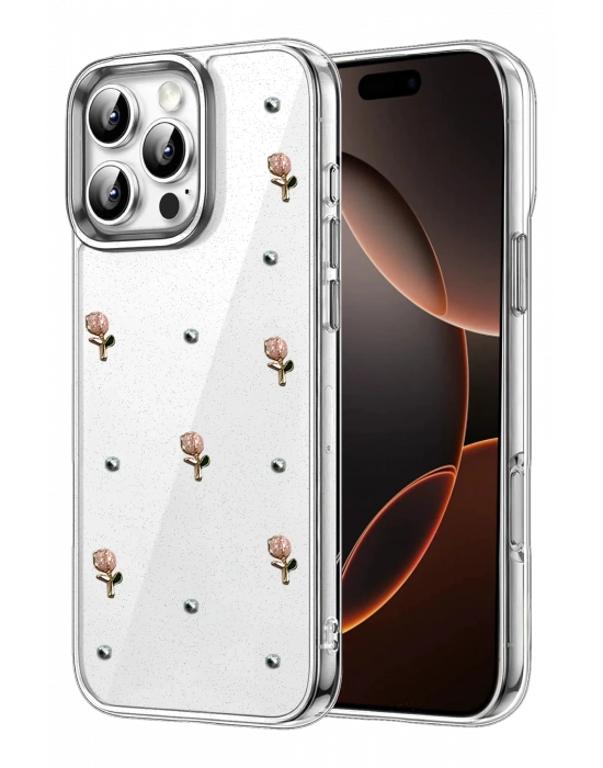 Newface Apple iPhone 16 Pro Max Fiyonk Desenli Kapak - Desen 6