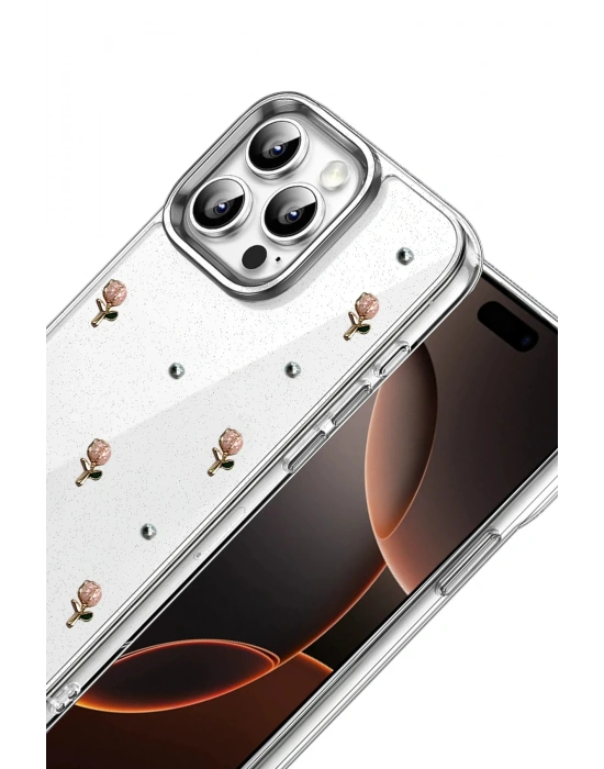 Newface Apple iPhone 16 Pro Max Fiyonk Desenli Kapak - Desen 6