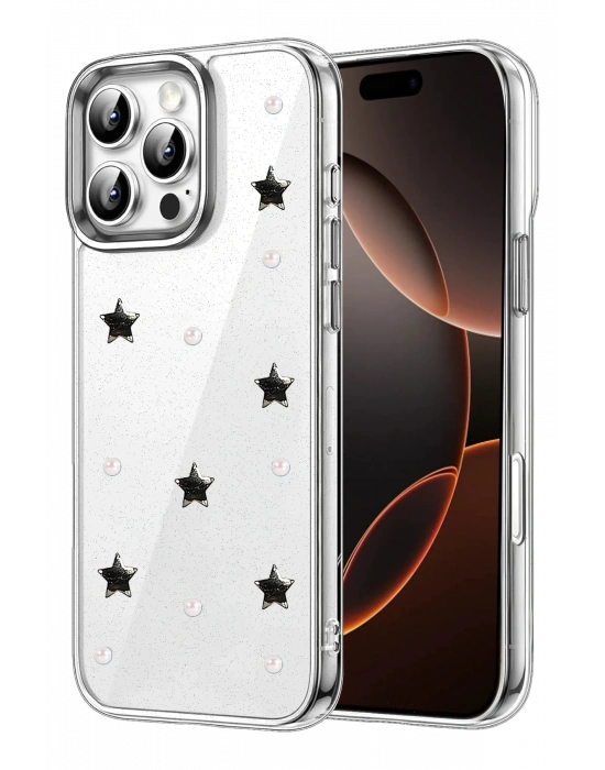 Newface Apple iPhone 16 Pro Max Fiyonk Desenli Kapak - Desen 7