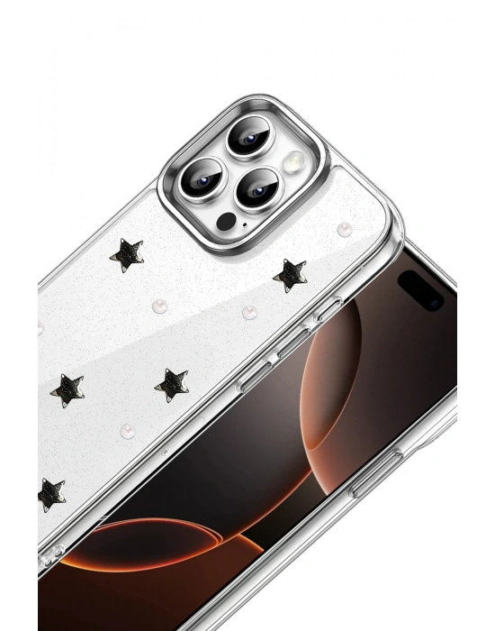 Newface Apple iPhone 16 Pro Max Fiyonk Desenli Kapak - Desen 7