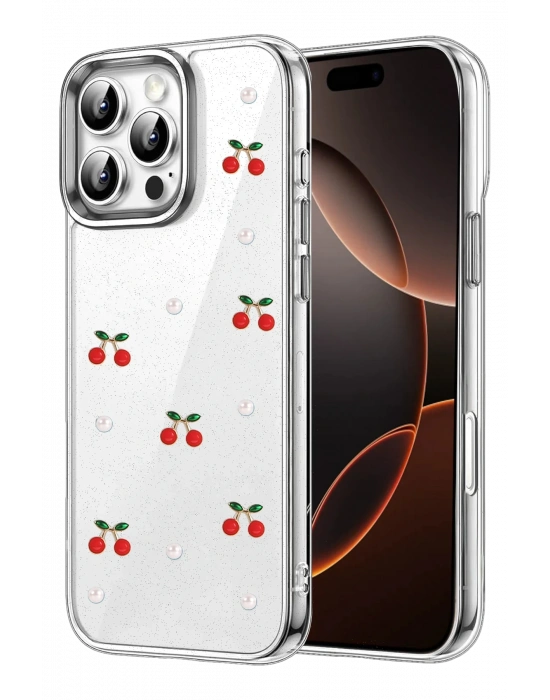 Newface Apple iPhone 16 Pro Max Fiyonk Desenli Kapak - Desen 9