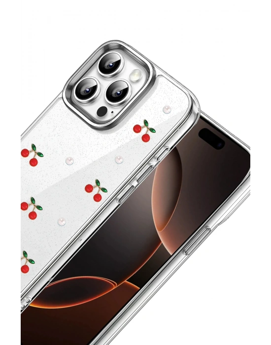 Newface Apple iPhone 16 Pro Max Fiyonk Desenli Kapak - Desen 9