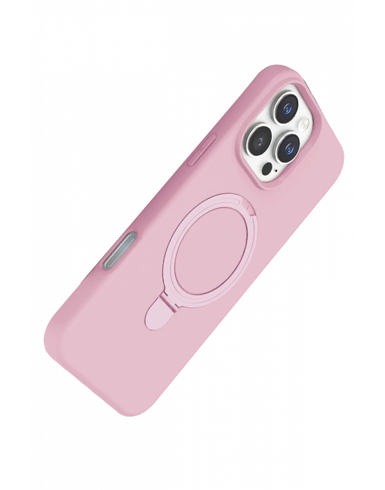 Newface Apple iPhone 16 Pro Max Regal Magsafe Standlı Kapak - Açık Pembe