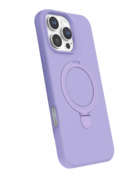 Newface Apple iPhone 16 Pro Max Regal Magsafe Standlı Kapak - Lila