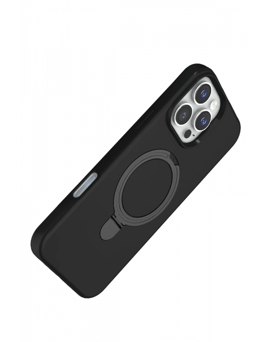 Newface Apple iPhone 16 Pro Max Regal Magsafe Standlı Kapak - Siyah