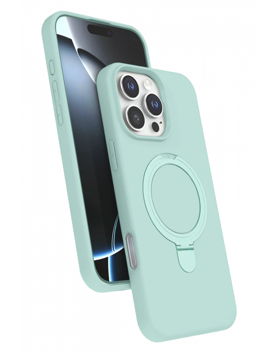 Newface Apple iPhone 16 Pro Max Regal Magsafe Standlı Kapak - Su Yeşili