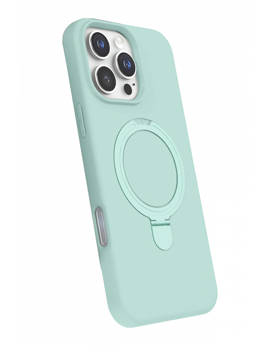 Newface Apple iPhone 16 Pro Max Regal Magsafe Standlı Kapak - Su Yeşili