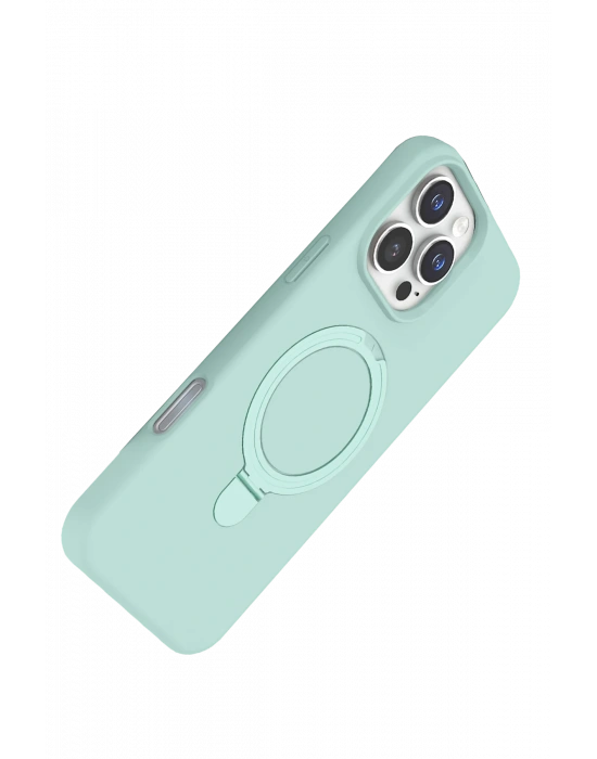 Newface Apple iPhone 16 Pro Max Regal Magsafe Standlı Kapak - Su Yeşili