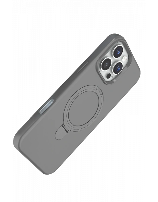 Newface Apple iPhone 16 Pro Max Regal Magsafe Standlı Kapak - Titan Gri