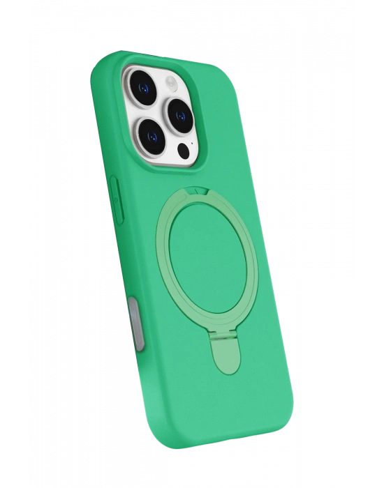 Newface Apple iPhone 16 Pro Max Regal Magsafe Standlı Kapak - Yeşil