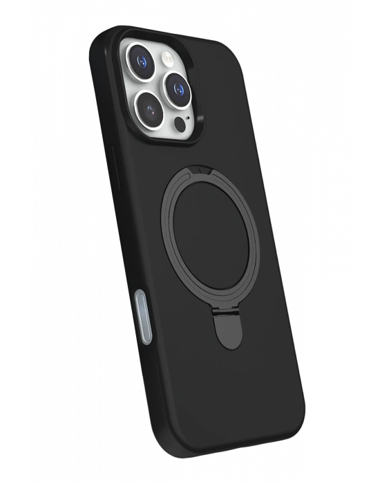 Newface Apple iPhone 16 Pro Regal Magsafe Standlı Kapak - Siyah