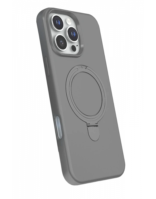 Newface Apple iPhone 16 Pro Regal Magsafe Standlı Kapak - Titan Gri