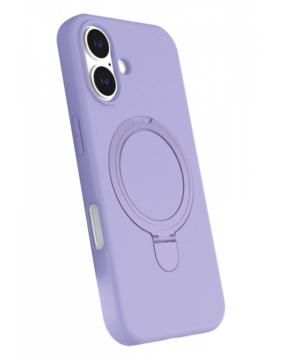 Newface Apple iPhone 16 Regal Magsafe Standlı Kapak - Lila