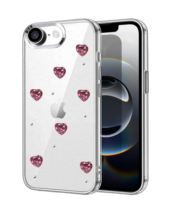 Newface Apple iPhone 16E Fiyonk Desenli Kapak - Desen 7