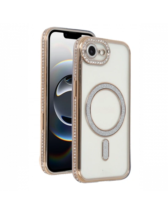 Newface Apple iPhone 16E Joke Simli Magneticsafe Kılıf - Gold