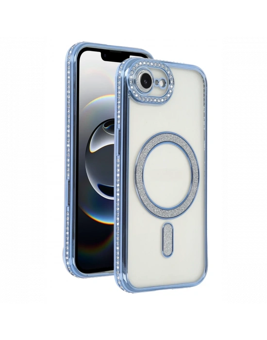 Newface Apple iPhone 16E Joke Simli Magneticsafe Kılıf - Mavi