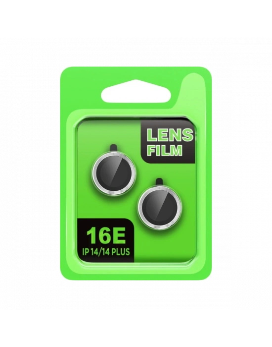 Newface Apple iPhone 16E Raze Metal Kamera Lens - Gümüş