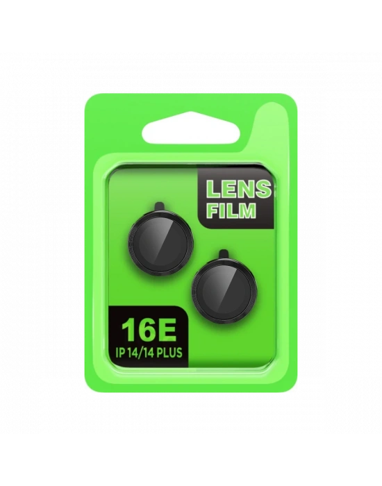 Newface Apple iPhone 16E Raze Metal Kamera Lens - Siyah