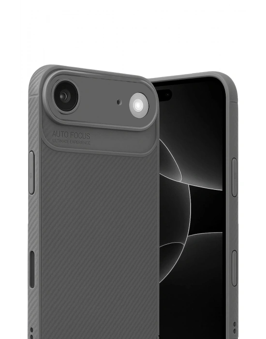 Newface Apple iPhone 17 Air Auto Focus Karbon Kapak - Gri