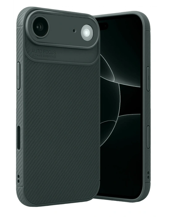 Newface Apple iPhone 17 Air Auto Focus Karbon Kapak - Koyu Yeşil