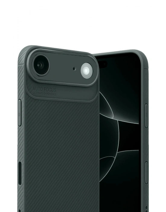 Newface Apple iPhone 17 Air Auto Focus Karbon Kapak - Koyu Yeşil