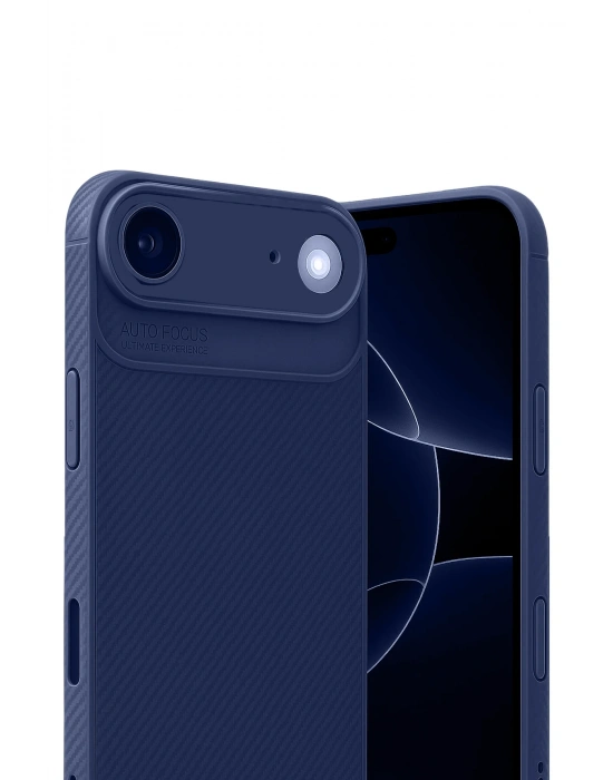 Newface Apple iPhone 17 Air Auto Focus Karbon Kapak - Lacivert