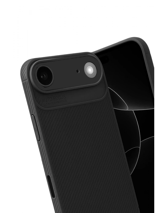 Newface Apple iPhone 17 Air Auto Focus Karbon Kapak - Siyah