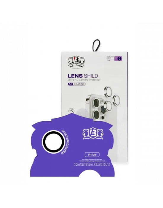 Newface Apple iPhone 17 Air Bilvis Titan Kamera Lens - Gümüş