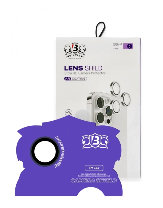 Newface Apple iPhone 17 Air Bilvis Titan Kamera Lens - Lacivert