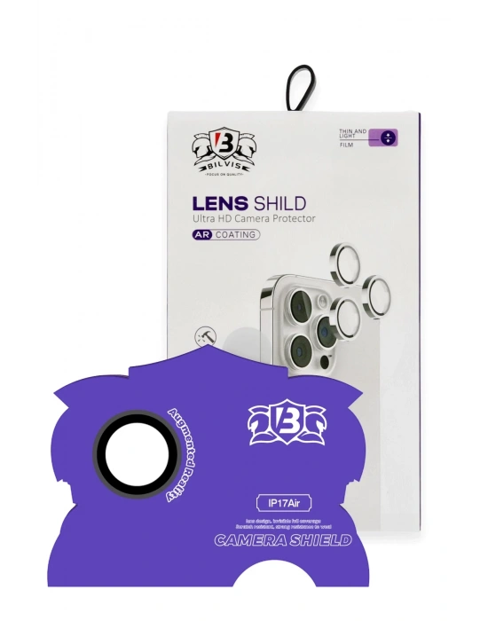 Newface Apple iPhone 17 Air Bilvis Titan Kamera Lens - Siyah