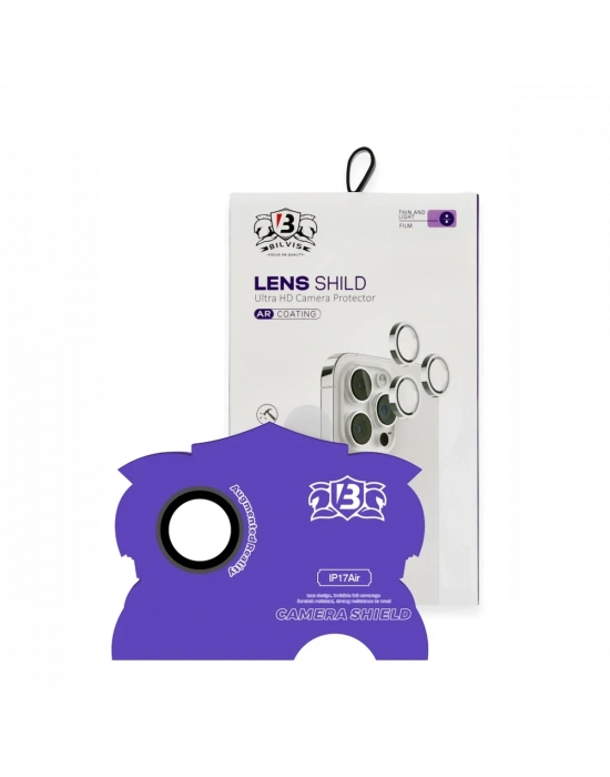 Newface Apple iPhone 17 Air Bilvis Titan Kamera Lens - Siyah