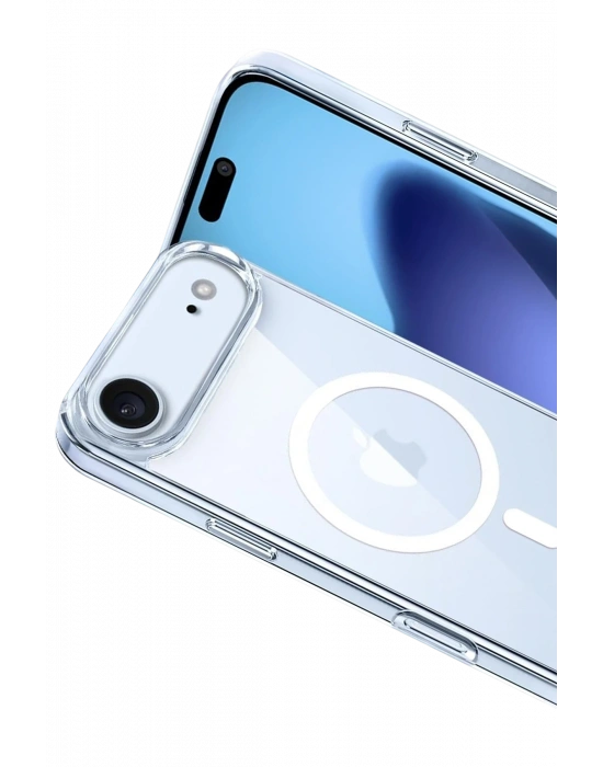 Newface Apple iPhone 17 Air Combo Sert Şeffaf Magsafe Kapak - Şeffaf