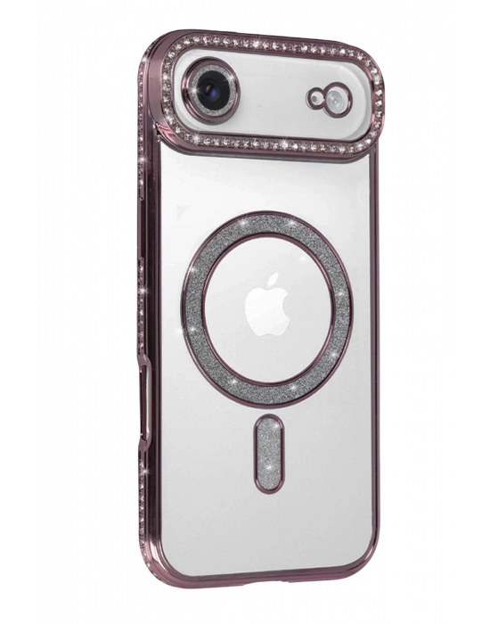 Newface Apple iPhone 17 Air Joke Simli Magneticsafe Kılıf - Pembe