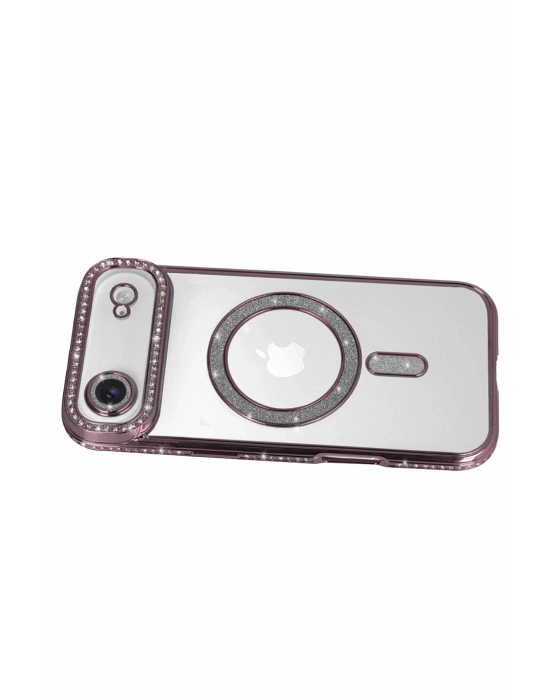 Newface Apple iPhone 17 Air Joke Simli Magneticsafe Kılıf - Pembe