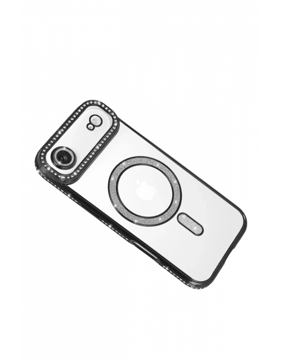 Newface Apple iPhone 17 Air Joke Simli Magneticsafe Kılıf - Siyah