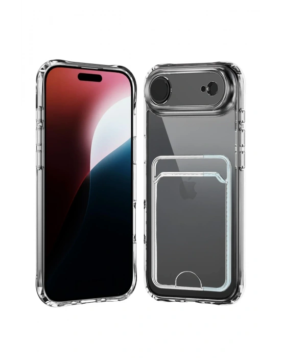 Newface Apple iPhone 17 Air Kart Şeffaf Silikon - Şeffaf