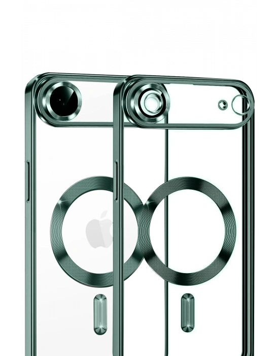 Newface Apple iPhone 17 Air Kross Magneticsafe Kapak - Koyu Yeşil