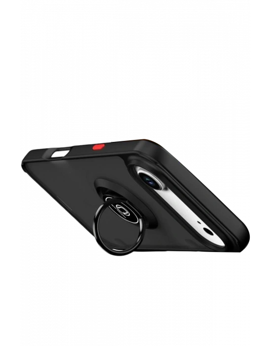 Newface Apple iPhone 17 Air Montreal Yüzüklü Silikon Kapak - Siyah