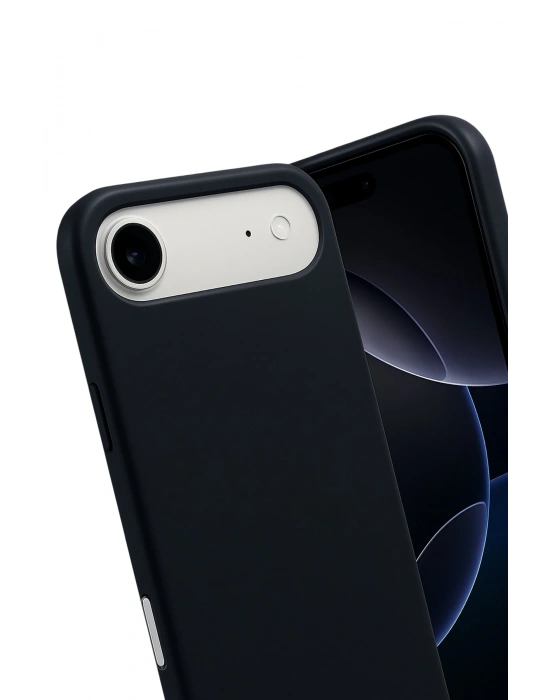 Newface Apple iPhone 17 Air Nano içi Kadife Silikon - Siyah