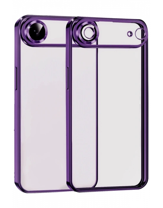 Newface Apple iPhone 17 Air Razer Lensli Silikon - Açık Mor