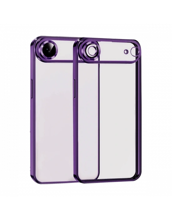 Newface Apple iPhone 17 Air Razer Lensli Silikon - Açık Mor